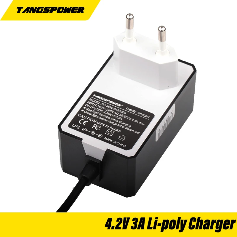 4.2V 3A 18650 Lithium Battery Portable Wall Charger 4.2V 3.7V 3.6V 18650 Lithium Battery Charger DC 5.5*2.1mm Connector