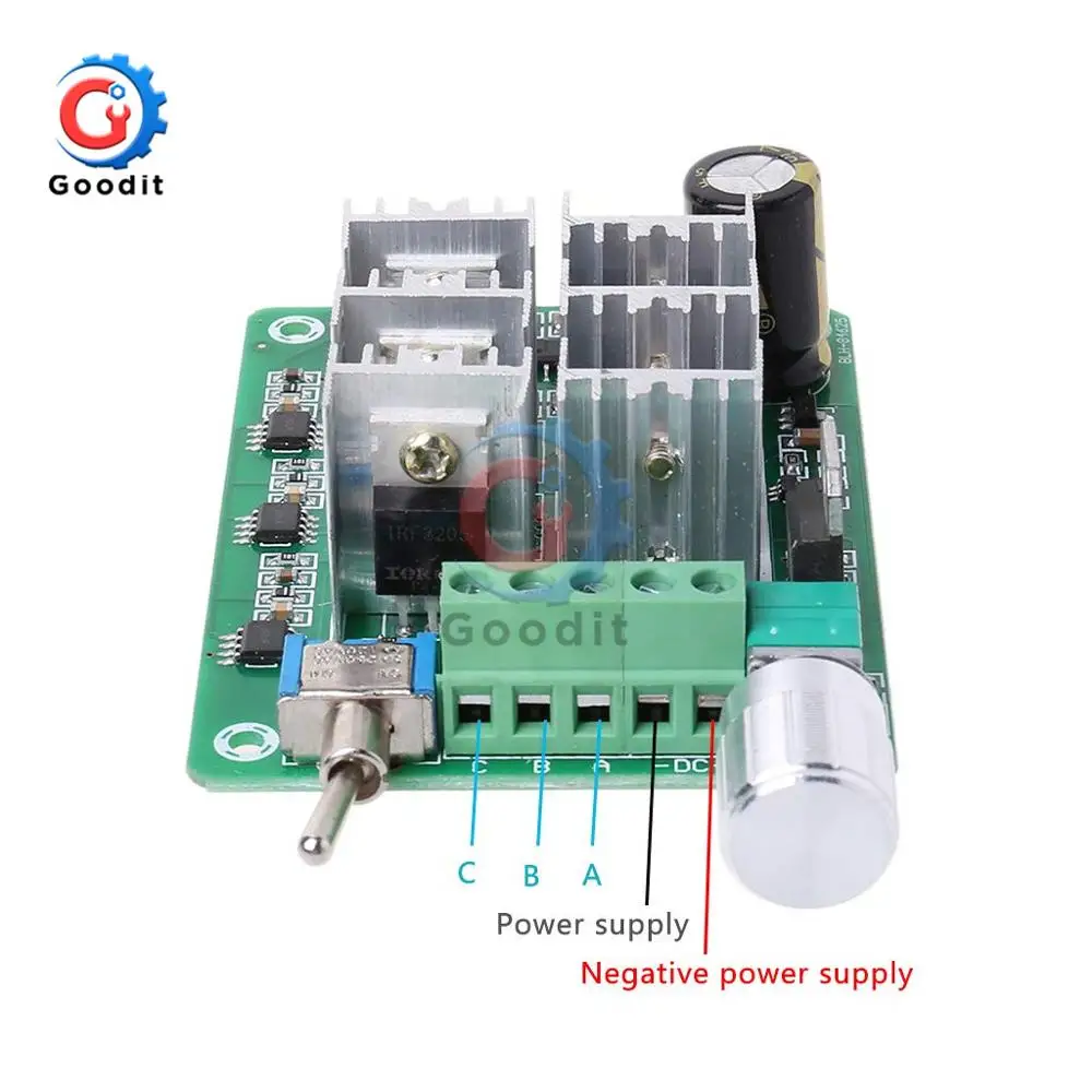 BLDC Three Phase Brushless Sensorless Motor Controller 15A Violent Explosive Fan Drive Modulation DC5-36V Forward and Reverse