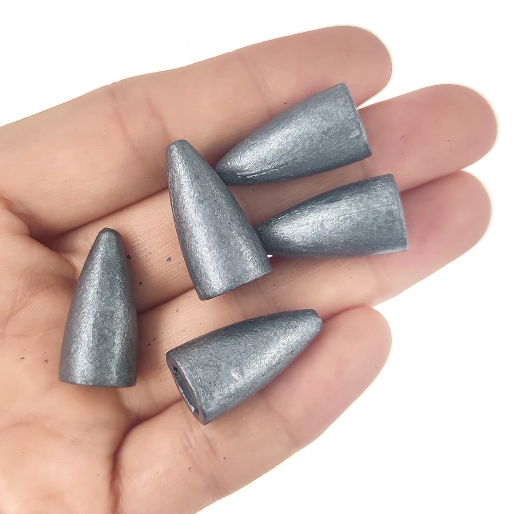 Lead Fishing Sinkers Unpainted Worm Weight Sinker 2g 3.5g 5g 7g 10g 14g 20g Bullet Weights Walleye Fishing Accessories