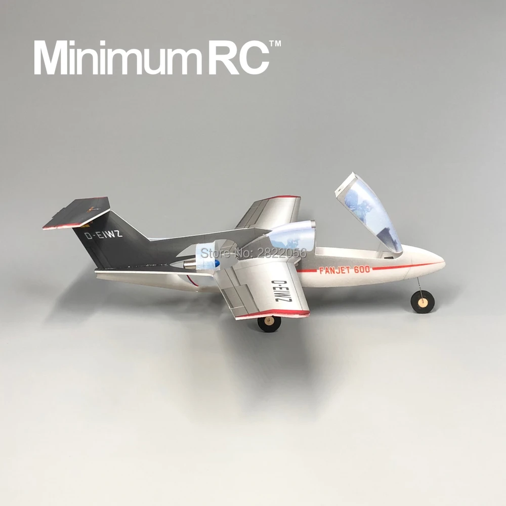 MinimumRC Fan-Jet 600 Jet 35 millimetri EDF 360 millimetri di Apertura Alare 3 Canali Allenatore ad ala Fissa Aereo RC giocattoli all\'aria aperta