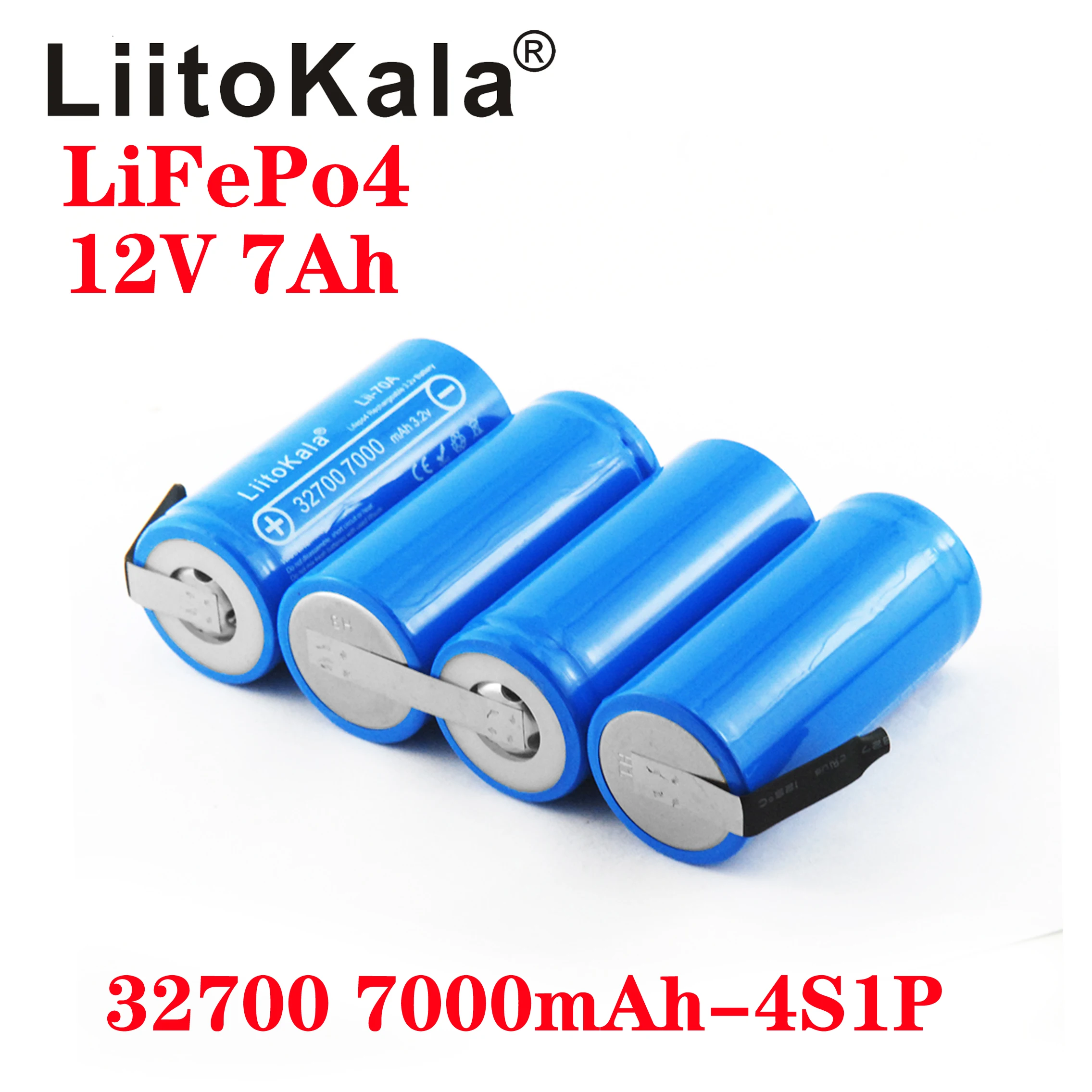 LiitoKala 12V 7Ah 14ah 21ah lii-70A 32700 7000mAh Lifepo4 akumulator 4S1P DIY 12.8V łódź elektryczna nieprzerwanego zasilania