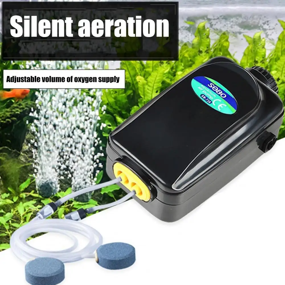 Oxygen Pump Aquarium Air Pump Fish Tank Mini Silent Compressor Single Silent Increasing BubbleABS Water Circulation Aerator Pump