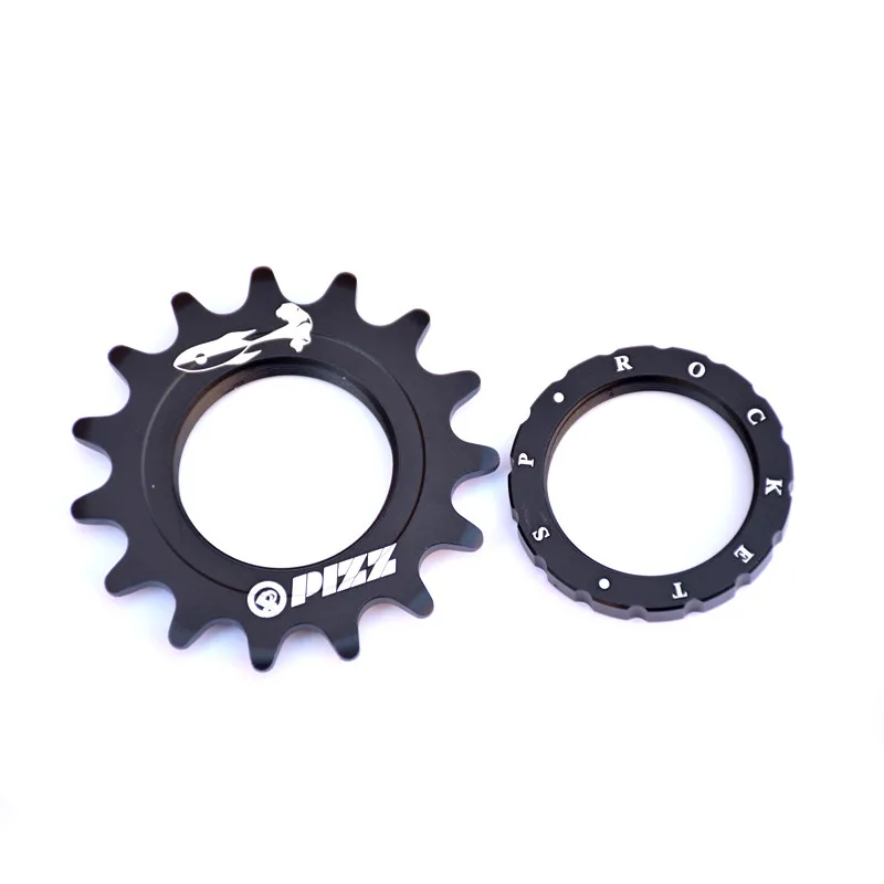 17T Fixed Gear High Quility Bicycle Wheel Cogs Matte Black 7075-T6 Aluminium Alloy Sprocket & Lockring For Fixie Track Bike Hub