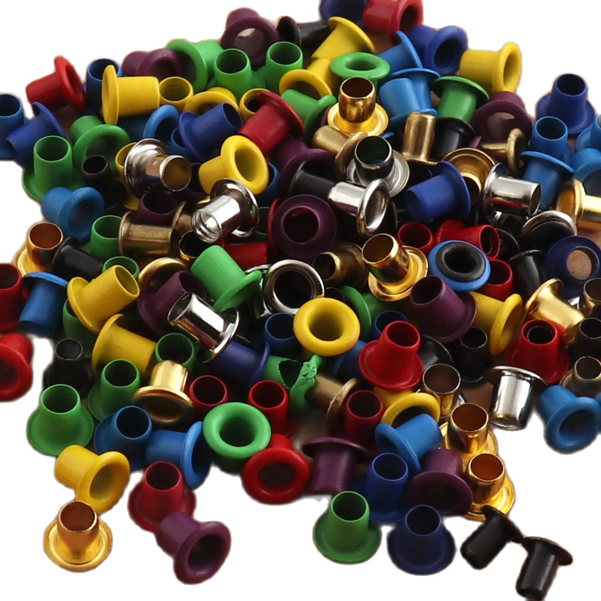 100 pz/lotto mini tondo colorato occhiello 2mm cucito passacavo borchie per artigianato in pelle, scarpa tela, vestiti, Hardware in pelle