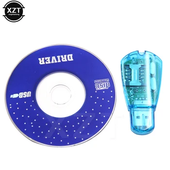 แจ็ค USB สีฟ้าเครื่องอ่านซิมการ์ด USB เครื่องอ่านซิมการ์ด/เขียน/คัดลอก/Cloner/ชุดสํารองเครื่องอ่านซิมการ์ด GSM CDMA โทรศัพท์มือถือ SMS สํารอง