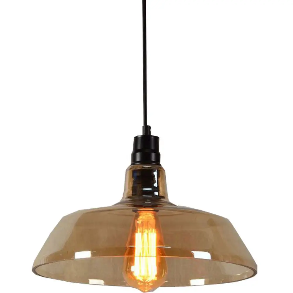 

Dining Room Pendant Lamp Vintage Country Rustic Amber Glass Restaurant Northern Europe Bar Counter industrial Pendant Lights