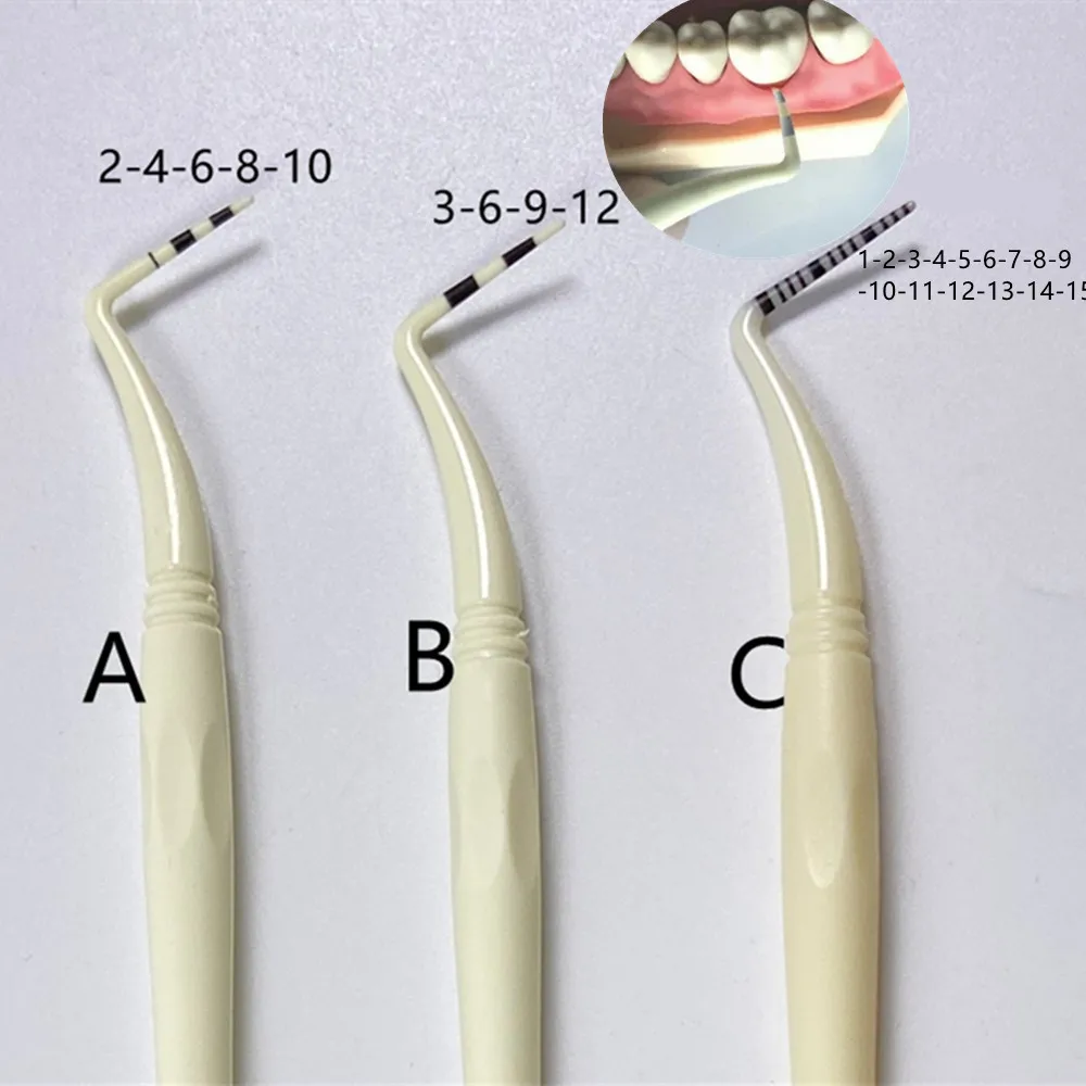 3 badanie głębokości sondy sztuk/partia badanie okresowe nieszkodliwe dla implantów elastyczny materiał żywiczny Probs dentystyczny