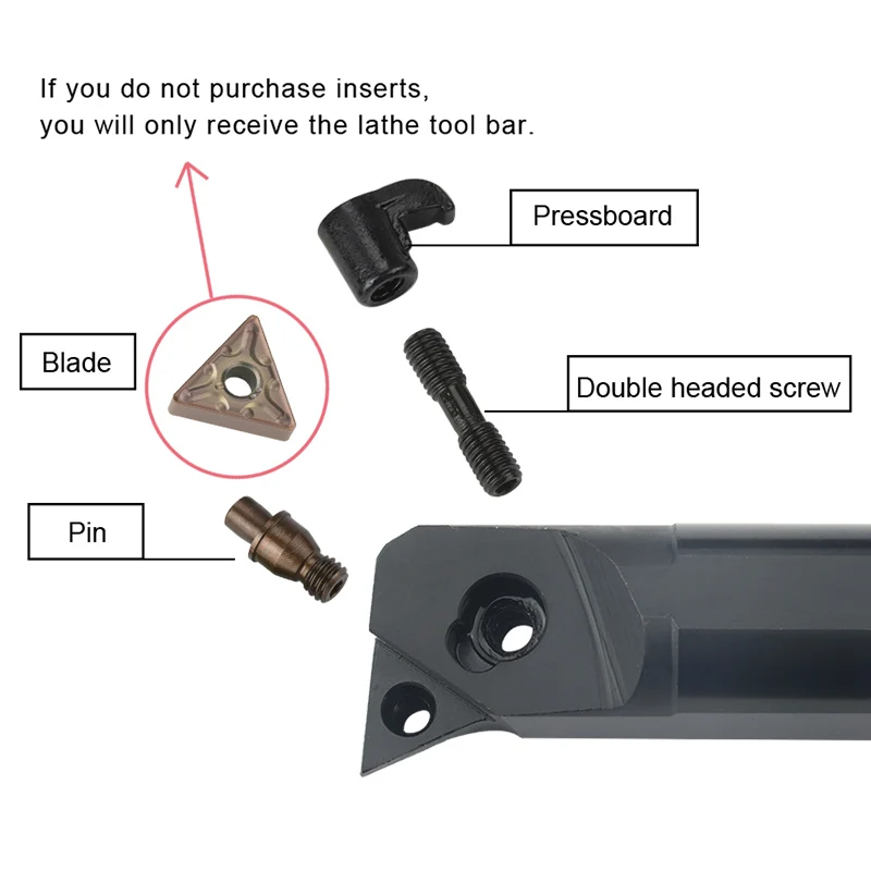 1pc S20R-MTLNL16 S25S-MTLNR16 S32T-MTLNR16 Internal Turning Tool Holder TNMG16 Carbide Inserts Lathe Bar CNC Cutting Tools Set