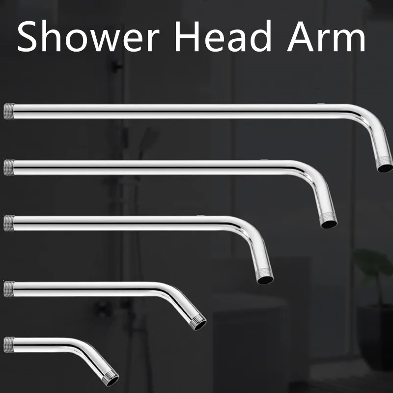 

1PCS Stainless Steel Shower Head Extension Arm Kit Wall Mounted Tube Rainfall Shower Head Arm Bathroom Hardware Accessories