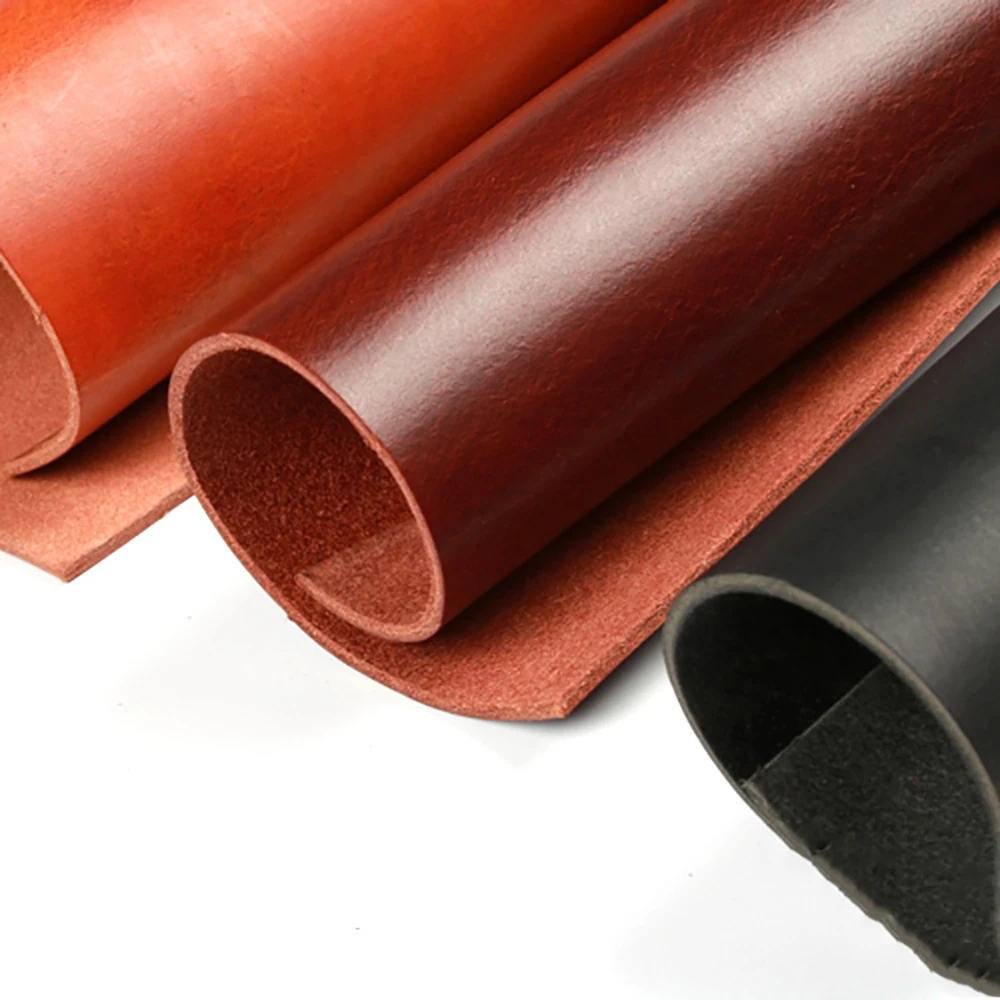 3/4mm thick vegetable tanned cowhide genuine full grain leather craft sheath/belt material