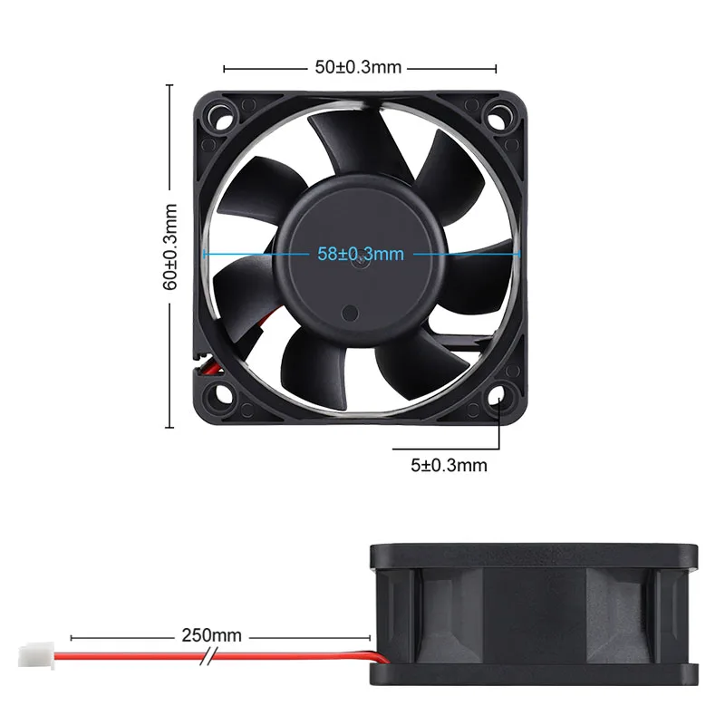 Gdstime-ventilador axial de resfriamento para pc, 60mm, 60x60x25mm, 12v, 24v, 6cm, com rolamento de esferas, para laptop ou computador, sem escova
