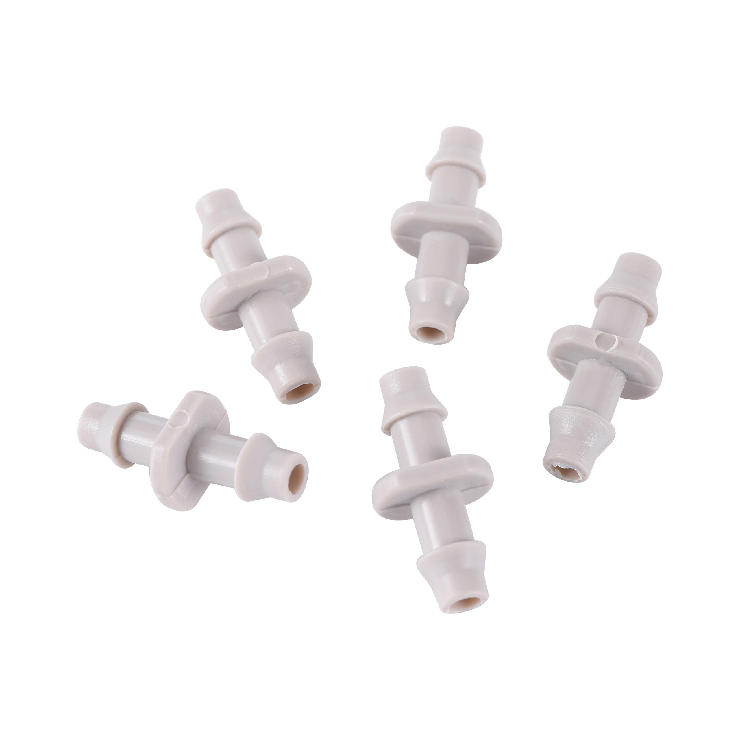 

100 Pcs White 4/7mm Hose Double Barbed Straight Connector Garden Micro Drip Irrigation Fittings Flower Vegetable Watering Joint