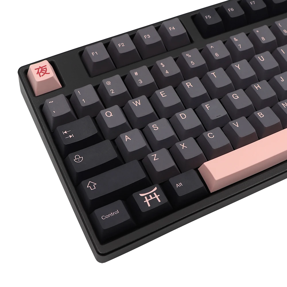 Capuchons de clavier Sakura en pbt, japonais, pour clavier mécanique, GMK-KEY nuit, gmk, dz60/RK61/64/gk61/68/75/84/87/96/980/104/108