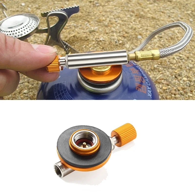 Portable Outdoor Hiking Stove Switch for Camping Equipment Flat Gas Stove Tank Control Valve Gas Burner