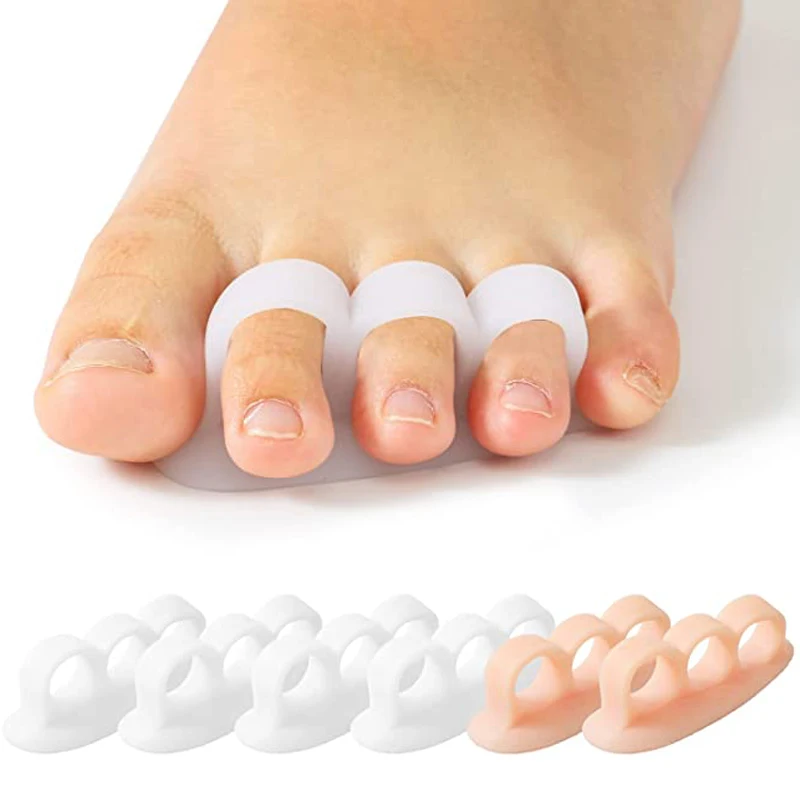 

4Pcs=2Pair Silicone Gel Hammer Toe Straightener Corrector For Curled Toes Hallux Valgus Feet Foot Care Bunion Adjuster Tool