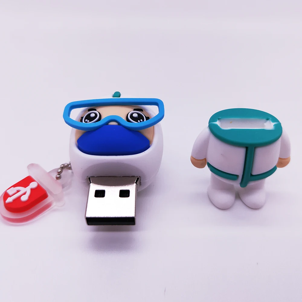 Usb แฟลชไดร์ฟไดรฟ์ปากกา4GB 8GB 16GB 32GB 64GB 128GB หมอพยาบาล Quarantine Pendrive หน่วยความจำ Usb Stick Memoria แฟลช U Disk