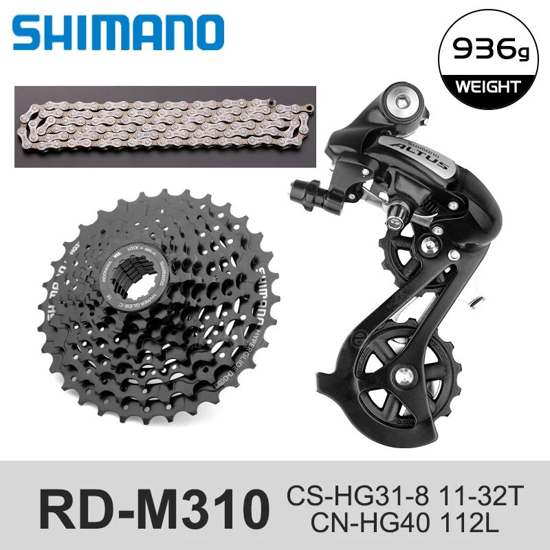 Konyagoromö Shimano Altus RD-M310 8 Speed Groupset HG31 8S K7 32T 34T MTB