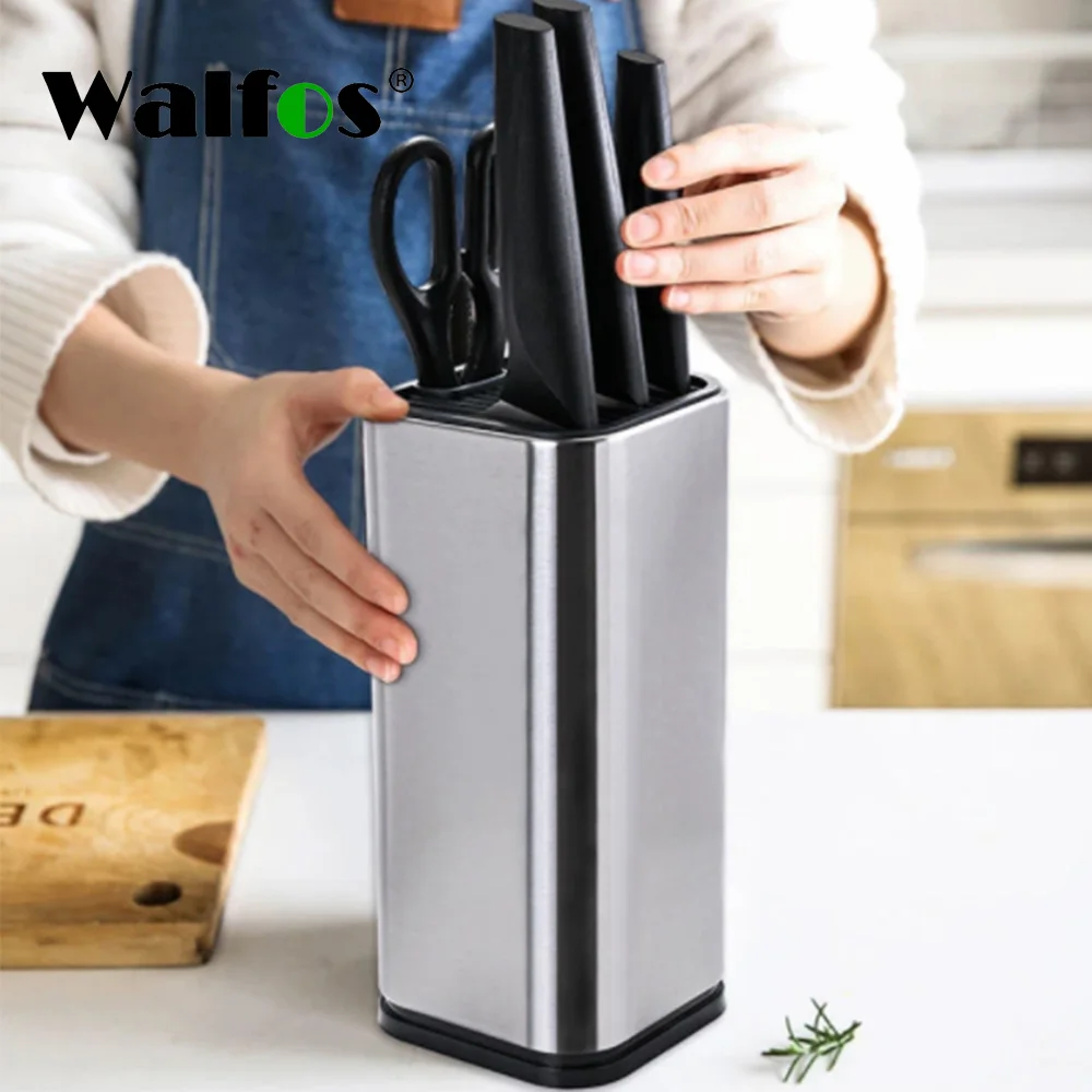 

Walfos Knife Stand Holder For Kitchen Knife Stainless Steel Knife Holder Stand Block High End Kitchen Accessories