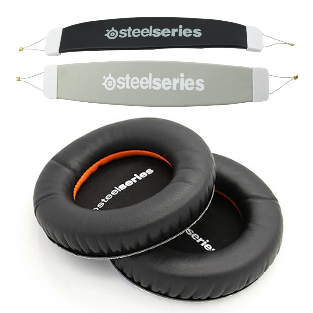 For Steelseries Siberia V1 V2 V3 Headset Sponge Cushion Earbud Cover Headphone Replacement Foam Earpads +headband  Pads