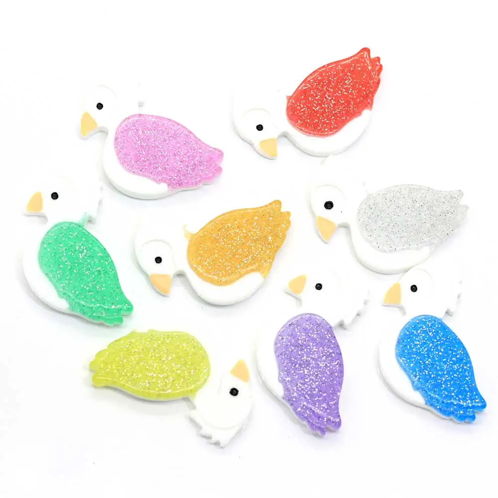 

100/50pcsResin Bird Cabochons - 30*31MM Little Bird Resin Cabochons Flat Backs Scrap Booking Girl Hair Bow Center Decor Crafts