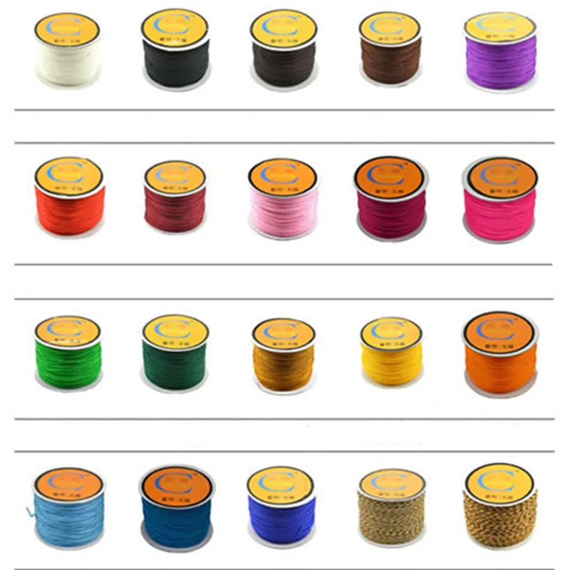 1mm Jewelry Making Cord Thread Silk Beading Thread Bead Cord Macrame Nylon Cord Costume Tassel Making Jewelry DIY 80M/roll