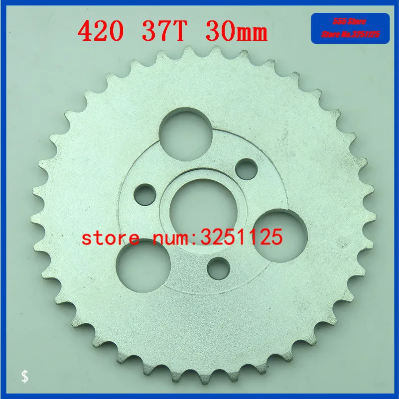 Free shipping Motorcycle Drive system 420 37T tooth 30mm rear chain sprockets for   dirt bike pit  moto monkey