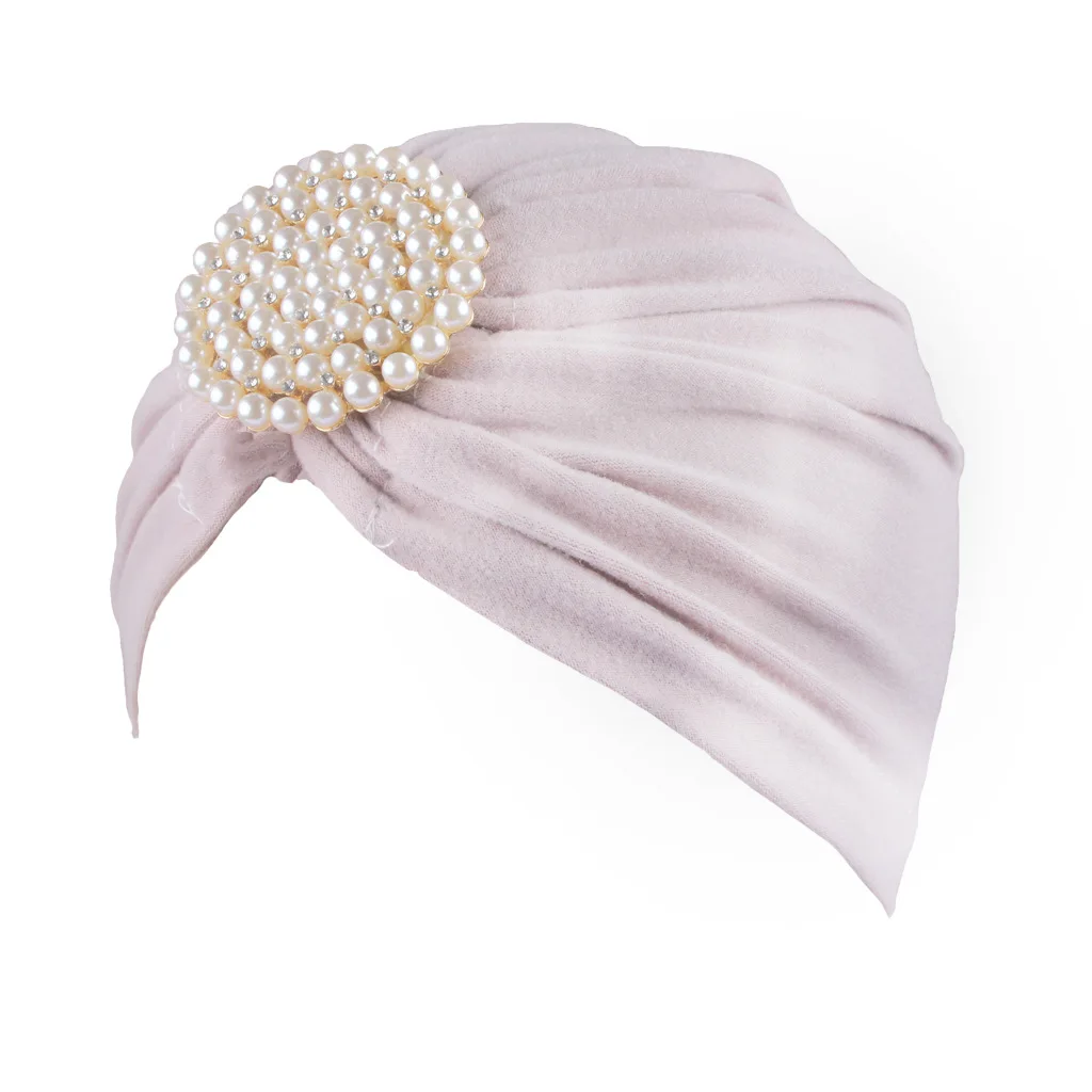 African Turban Bonnet Women Fashion Pearls Inner Hijab Caps Arab Headwrap Turban Femme Muslim Women Hijabs Head Scarf India