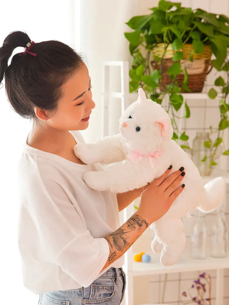 Play Model Cute Pets Doll Electronic Plush Toys Funny Cat Children Gift Interactive Soft Simulation Cat Meowth Sound AnimalZH062