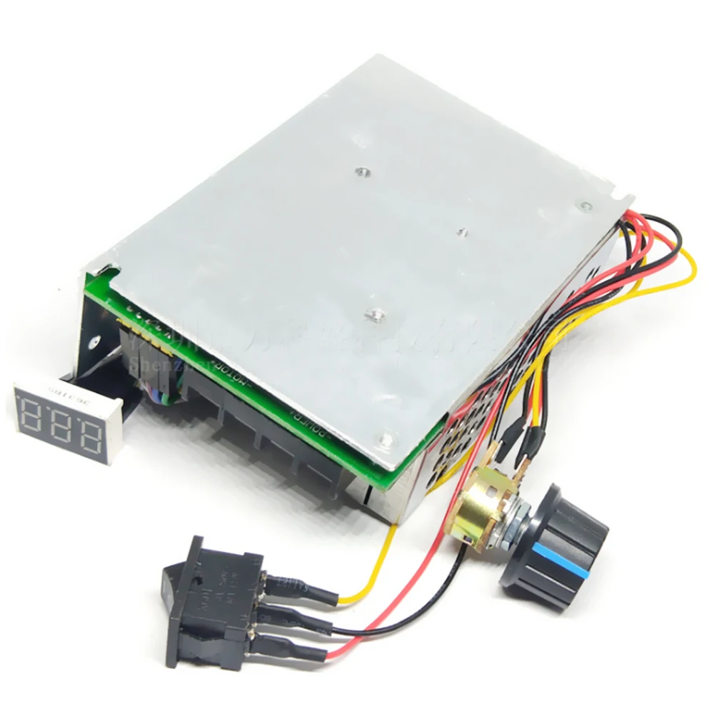 

Digital Display 0~100% adjustable DC 10-50V 40A DC Motor Speed Controller PWM 12V 24V 48V 2000W MAX 60A Reversible