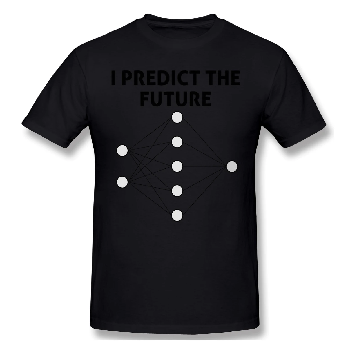 programmer T Shirt Red T-Shirt Neural Network Machine Learning Predict The Future Men Fashion Short Sleeve