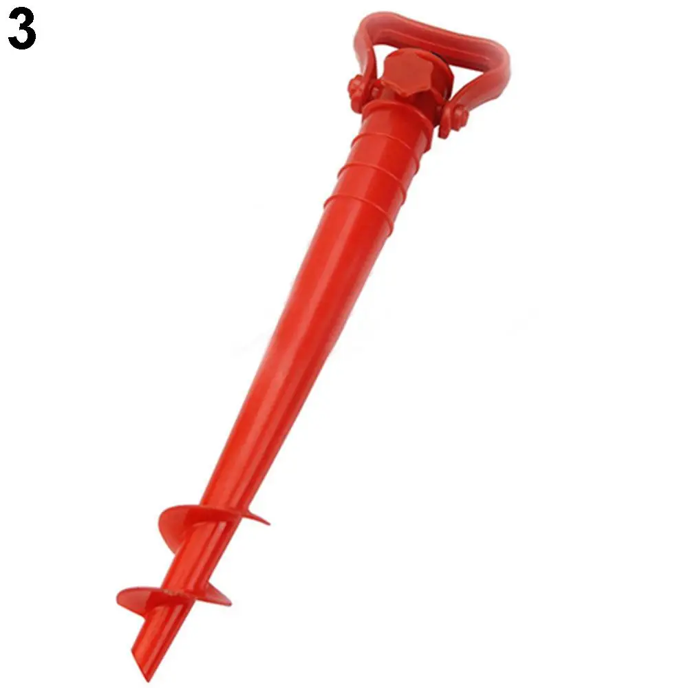 2021 New 1PC Sun Beach Umbrella Stand Spike Fishing Pole Patio Parasol Ground Anchors Rain Gear Spikes Plastic Auger Holder