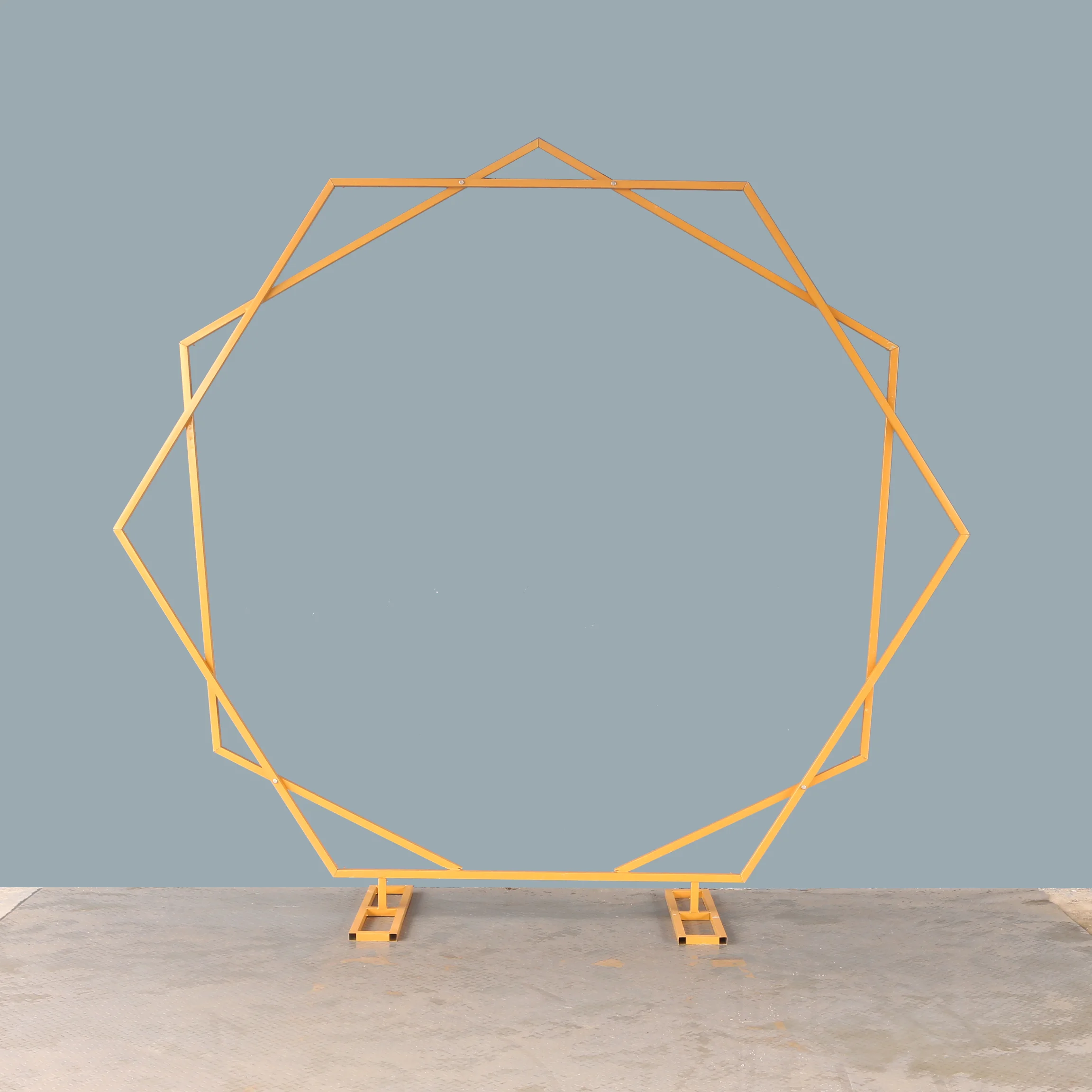 HVAYI-11-Angle Geometric Arch, Wrought Iron Background Frame, Artificial Flower Stand, Decoration Frame, Outdoor Arch, Wedding