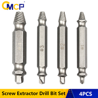 4pcs Speed Out Damaged Screw Extractor Drill Bit Set 1# 2# 3# 4# Double Side Broken Bolt Extractor Screw Remover Tools