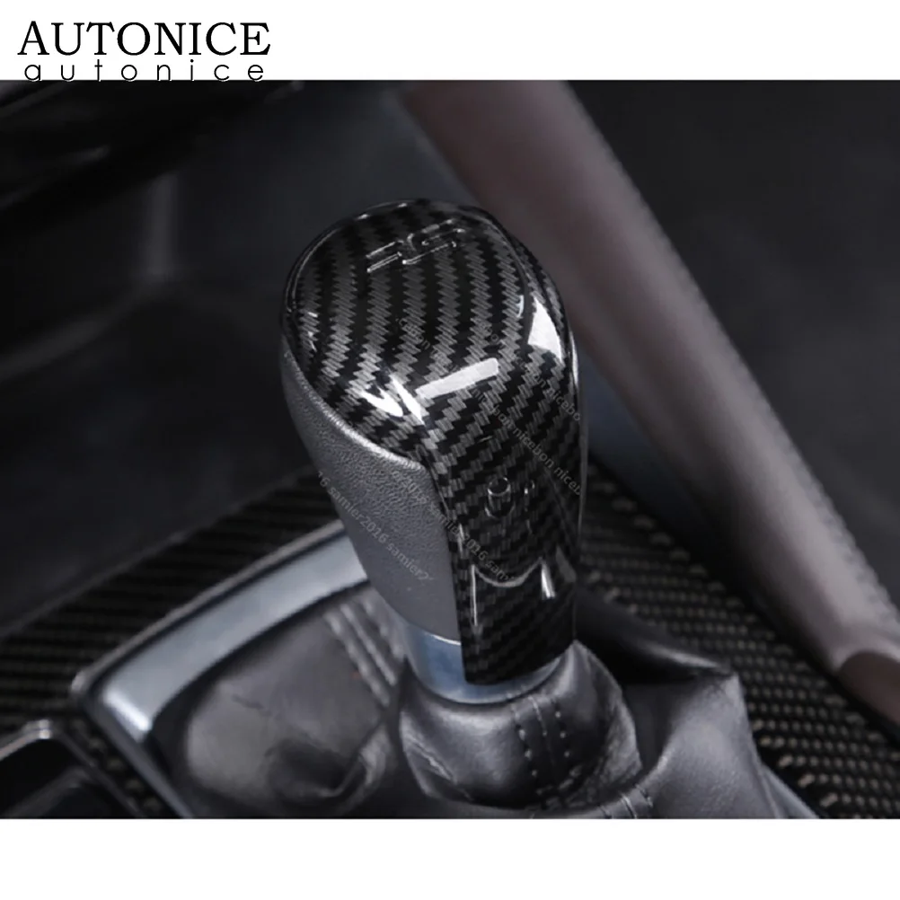 Carbon Fiber Color ABS Gear Shift Knob Cover trim fit For Mazda 3 Mazda 6 Mazda2 CX5 CX3 CX8 CX9 CX-3 CX-5 CX-8 CX-9 2014-2018