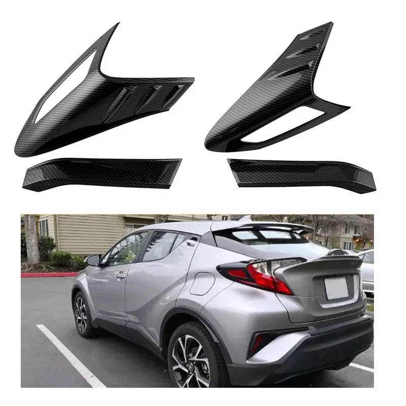 สำหรับ Toyota C-HR CHR C HR 2017 2018 ABS ด้านหลังฝาครอบไฟท้าย Protector สติกเกอร์รถจัดแต่งทรงผมอุปกรณ์เสริม