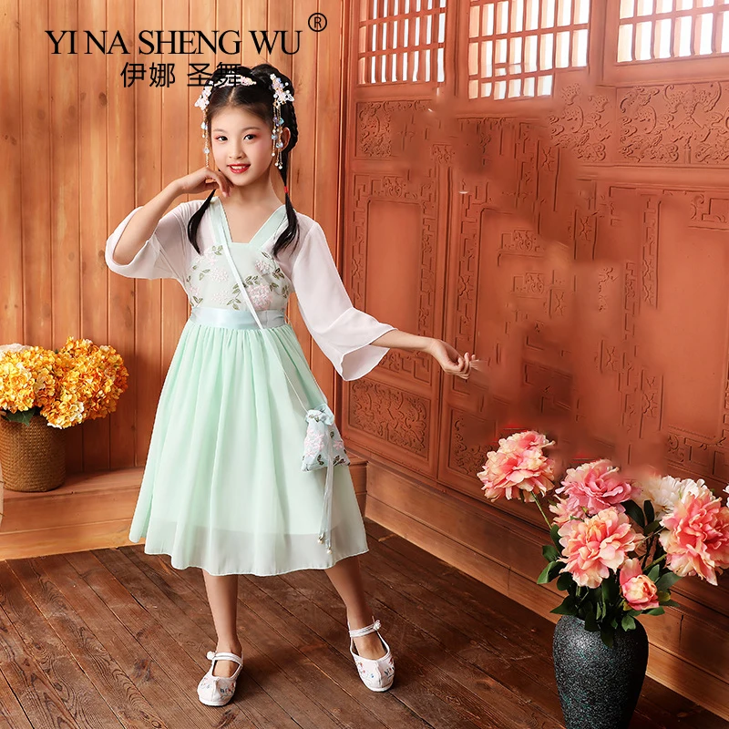 Costumes de Cosplay pour enfants, robe chinoise Hanfu pour filles, costume de princesse Tang, broderie Hanfu, robe traditionnelle chinoise