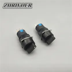 16mm LA16Y-11X/2 LA16Y-22X/3 Rotary Switch Knob Round Button 2/3 Positions Self-locking/Latching 1NO1NC 2NO2NC Selector