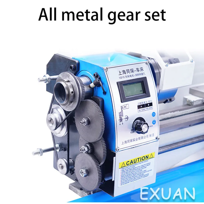 Mini Lathe Metal Milling Machine Precision Woodworking Lathe Bead Press Brushless Motor Metal Lathe Woodworking Machine Tool