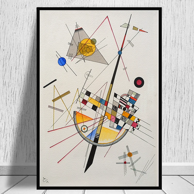 Abstract Geometric Artwork By Wassily Kandinsky Canvas Art Paintings Posters and Prints Reproductions Wall Pictures Home Decor