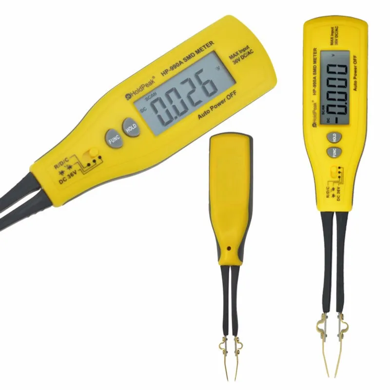 

SMD Tester Auto Range Digital Multimeter with Diode test,Data Hold,Continuity Buzzer for DC Voltage Resistance Capacitance