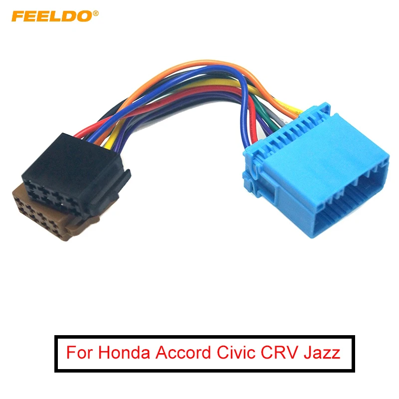 

FEELDO 10Pcs Car CD Radio ISO Wiring Harness Adapter for Honda Accord Civic CRV Jazz Odyssey Suzuki Swift SX4 Head Units Cable