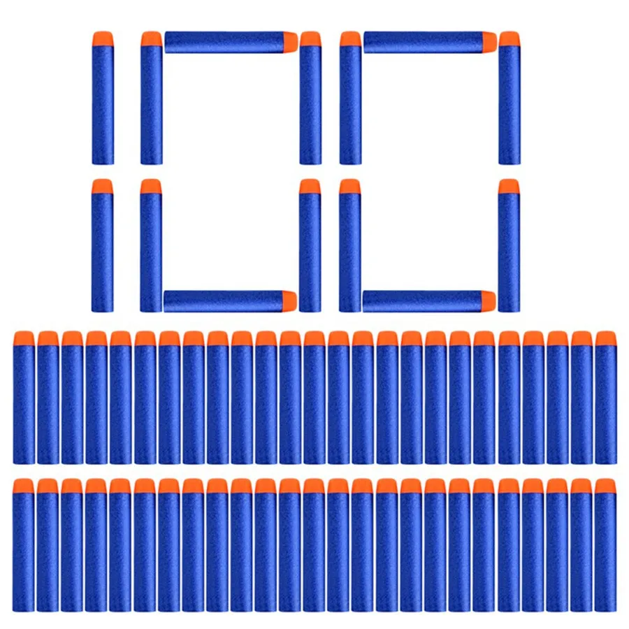 Multicolor 7,2 CM Weiche Kugel Für Nerf Serie Blasters Gun Hohl Loch Kopf Refill Darts Gun Zubehör Spielzeug für Jungen weihnachten Geschenke