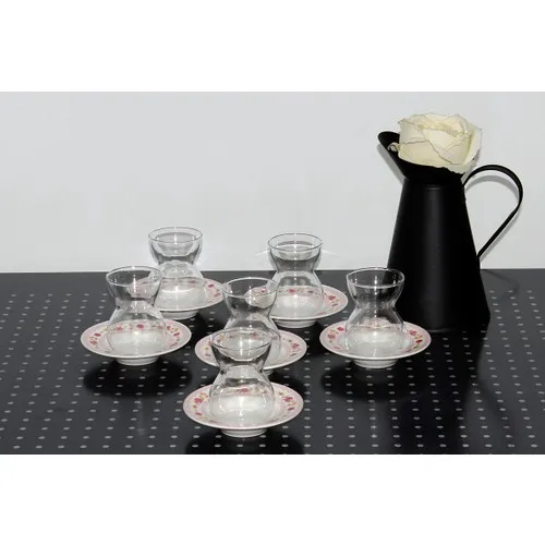 Pasabahce (6 Persons) 12 8-piece Porcelain Tea Dish Tea Set Tea Coffee Cups Tea Coffee Sets Tea Coffee For Trophy Turkish Tea