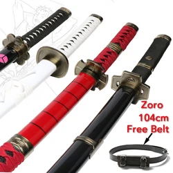 Épées Ninja en Bois, Katana Anime 1:1 Cosplay Arme Prop, Roronoa Zoro Épée, CE ignorez le Jouet des Jeunes, 104 cm