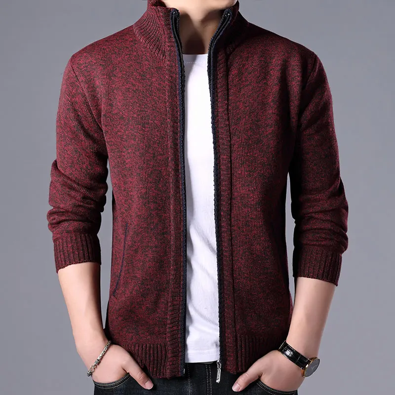 

Sweaters 2020 Spring Male Fashion Cardigan Homme Mens clothes Thick Slim Fit Keep Warm Men Solid Smart Casual Sweaters