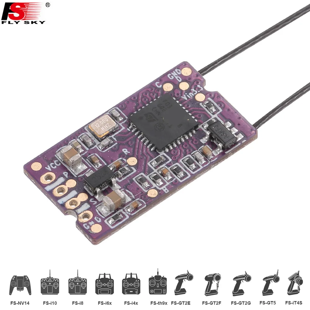 Flysky FS-X14S 2,4G PPM i-BUS S-BUS 14CH, двойная антенна, односторонний приемник для радиоуправляемого дрона, Φ I6S I6X