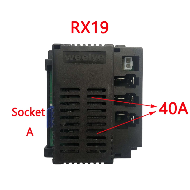 Weelye RX19 4WD 어린이 전기 자동차 액세서리, 고출력 2.4G 블루투스 원격 제어 수신기, 아기 전기 자전거용