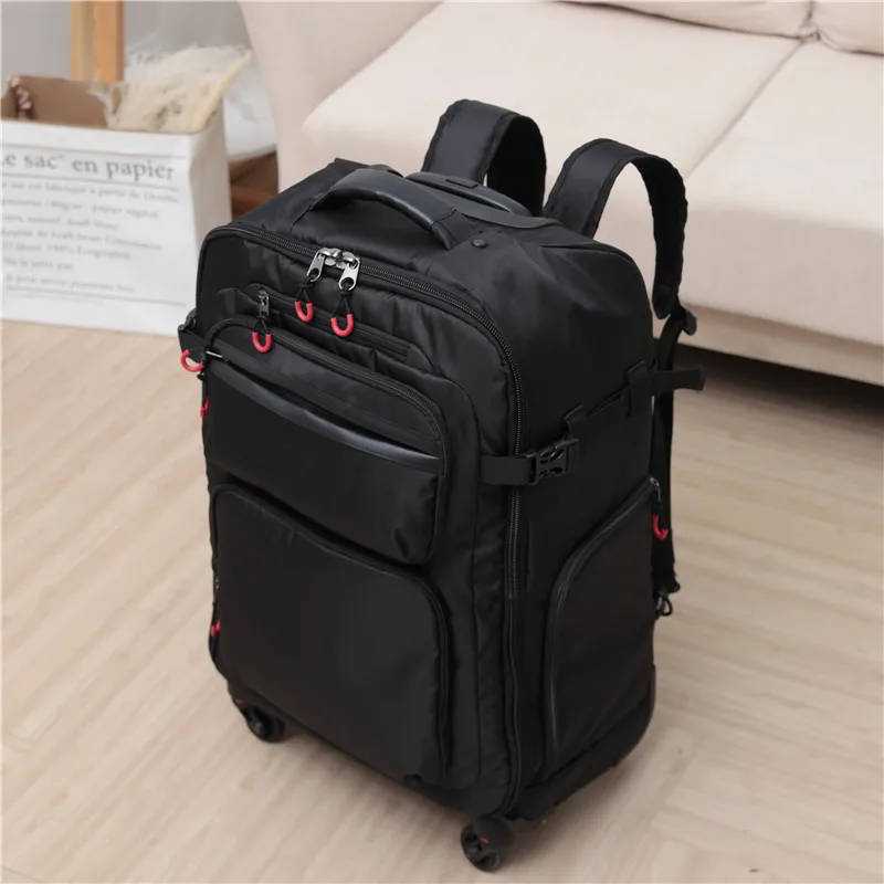 Vnelstyle Multifunctional trolley bags fashion boarding suitcase lightweight backpack , men women laptop SLR camera luggage bag