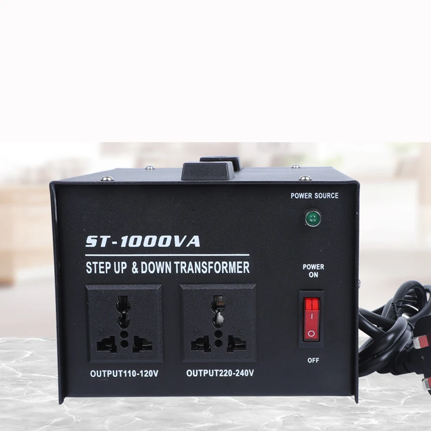 Transformador Eficiente de st 1000w Intensifica para Baixo o Transformador Casa-uso 110v ou 220v do Aparelho Elétrico do Agregado Familiar Converte a Tensão o