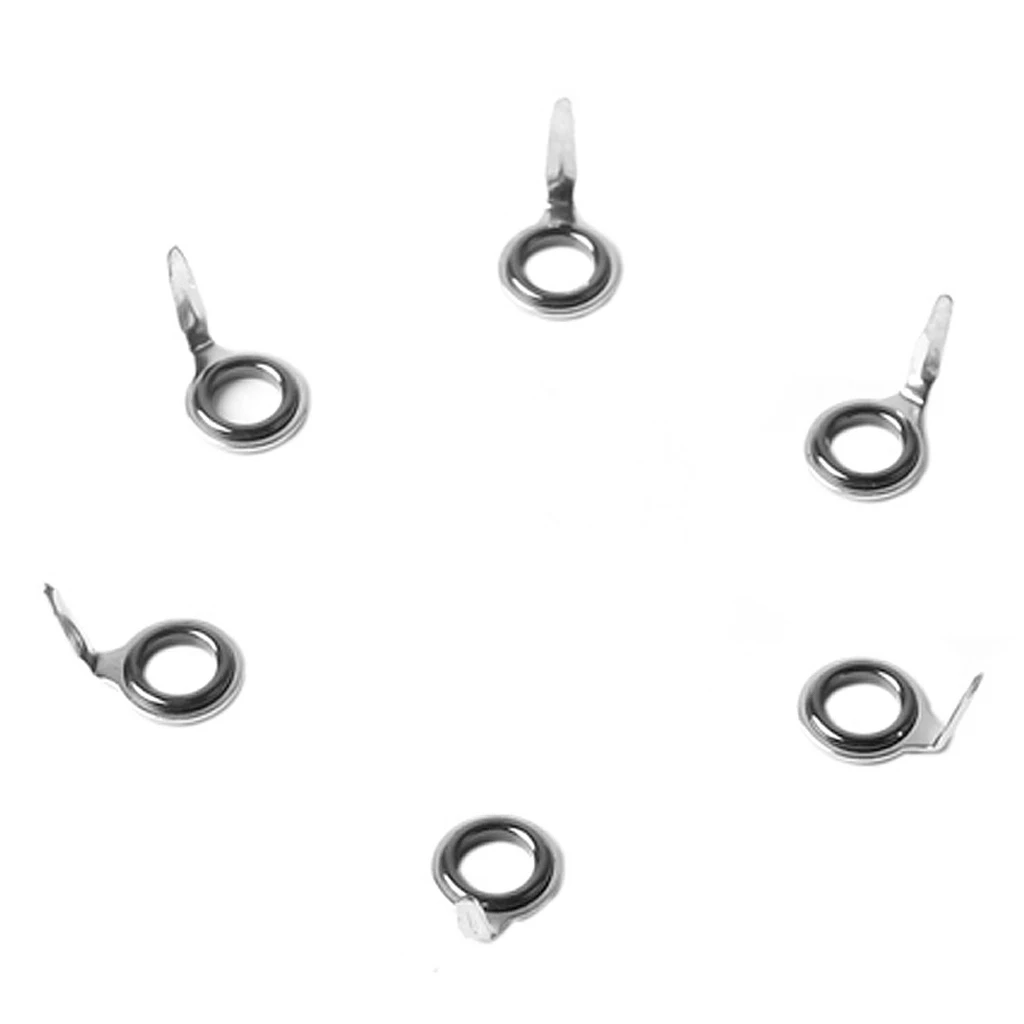 70pcs Sturdy Fishing Rod Guides Rings Eye Ring Tip Set DIY Rod Repair Kit Rod Line Rings Silver Fishing Accessories Tackles